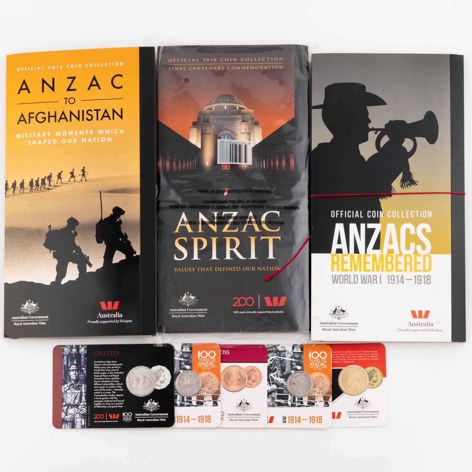 Elizabeth II, ANZAC Series, Twenty - Twenty Five Cents, 2016 - 2018, UNC