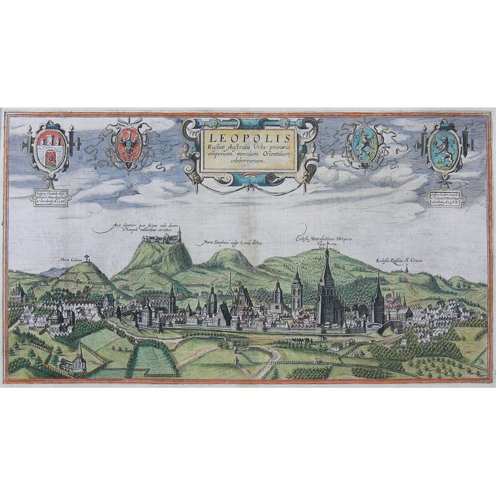 Georg Braun (1541-1620), Frans Hogenberg (1535-1590) | Leopolis Russice Australis urbs primaria…
