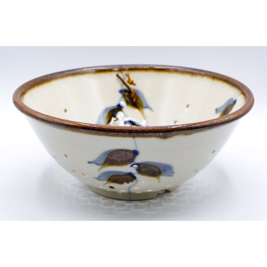 Sam Scott Glazed Pottery Colander 4.25''
