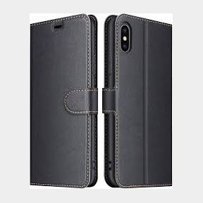 We Love Gadgets Flip Canvas Cover With Card Slots iPhone XS Max Green - - 51748/20358 AS B2 (S9)