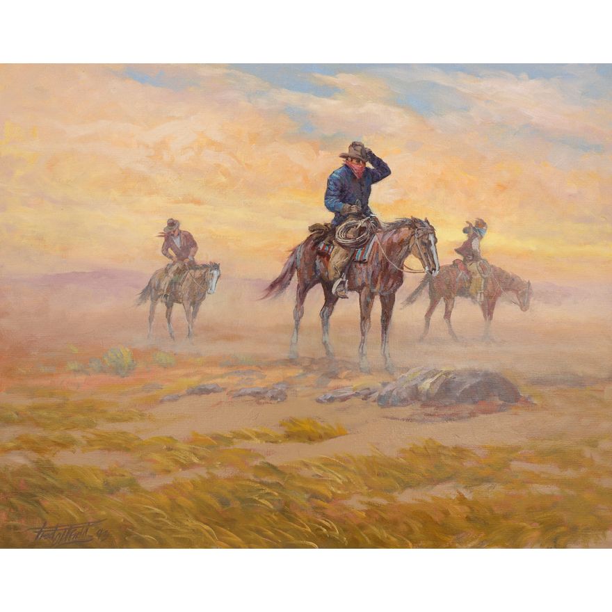 Fred Oldfield ''Caught in the Storm'' 1993 Oil