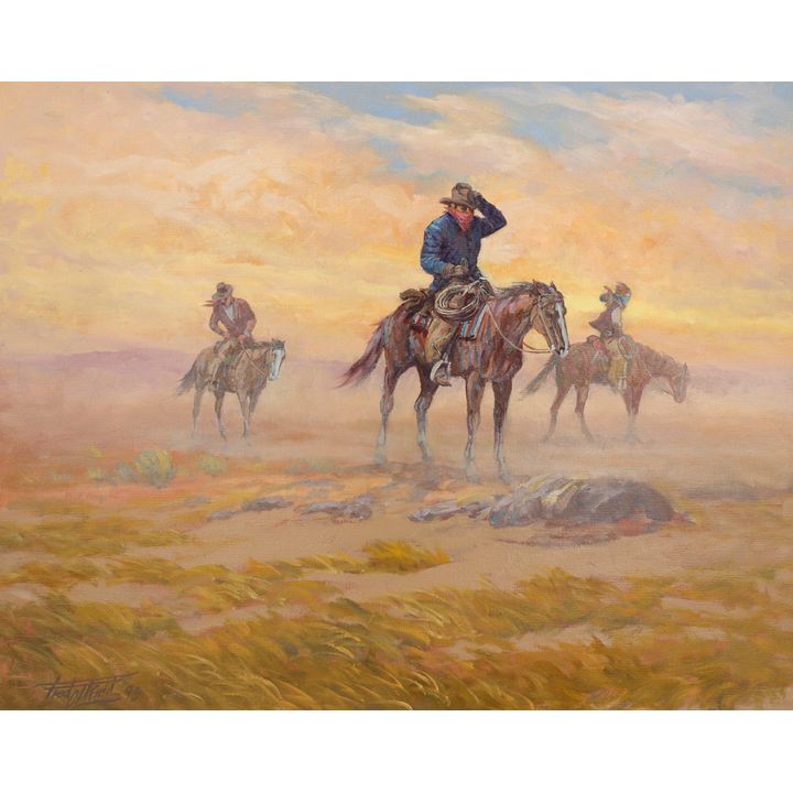 Fred Oldfield ''Caught in the Storm'' 1993 Oil