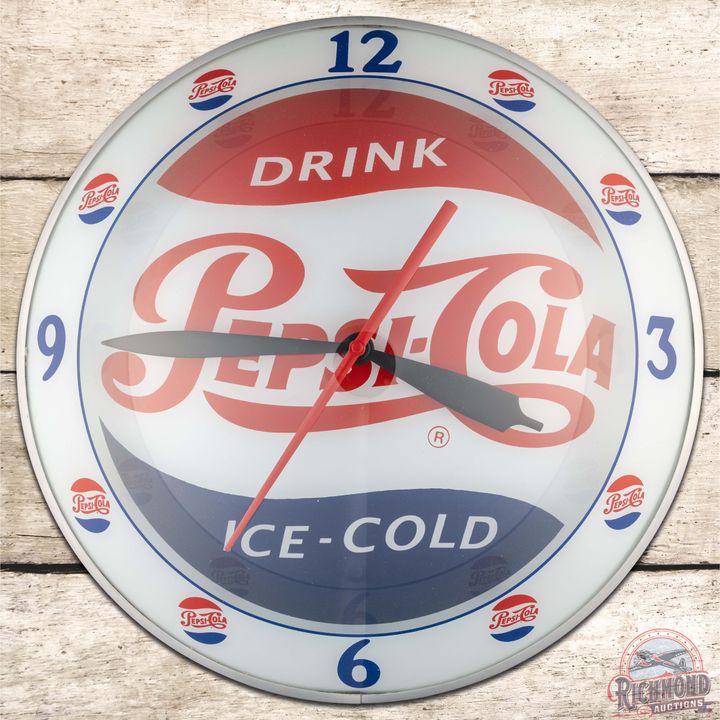 Drink Pepsi Cola 15" Double Bubble Advertising Clock