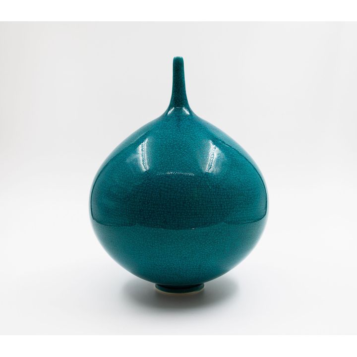 Peter Collis - Turquoise orb vase