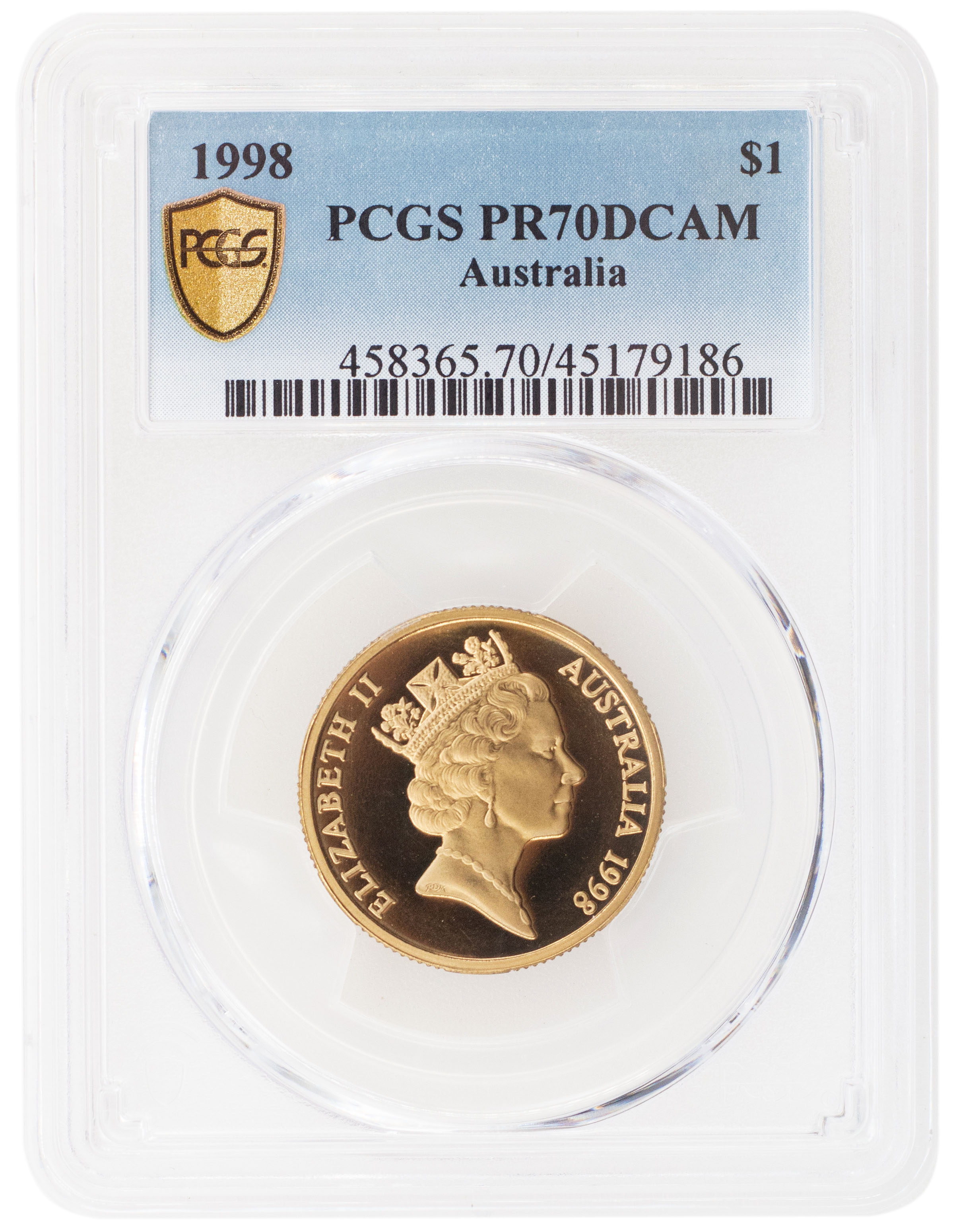 Elizabeth II, One Dollar, 1998, PCGS PR 70DCAM