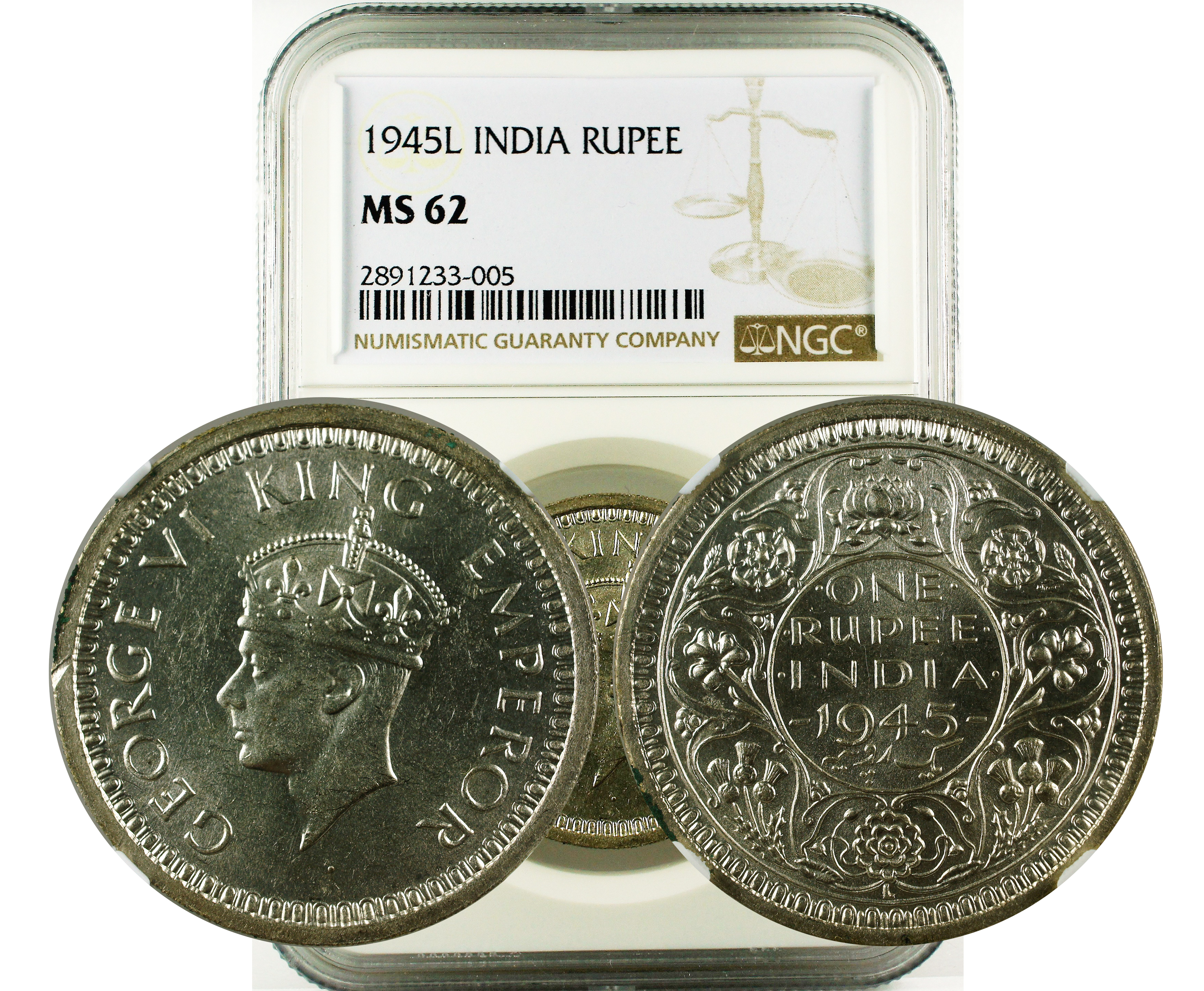 1945L INDIA RUPEE MS 62