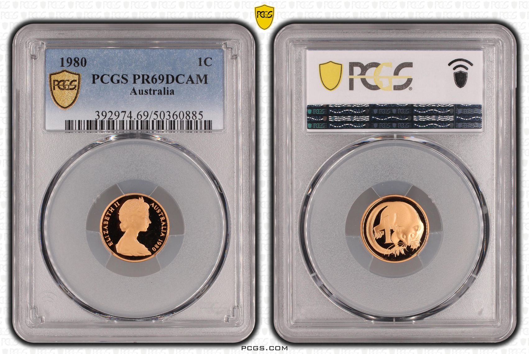 One Cent, 1980, Pcgs Pr69dcam