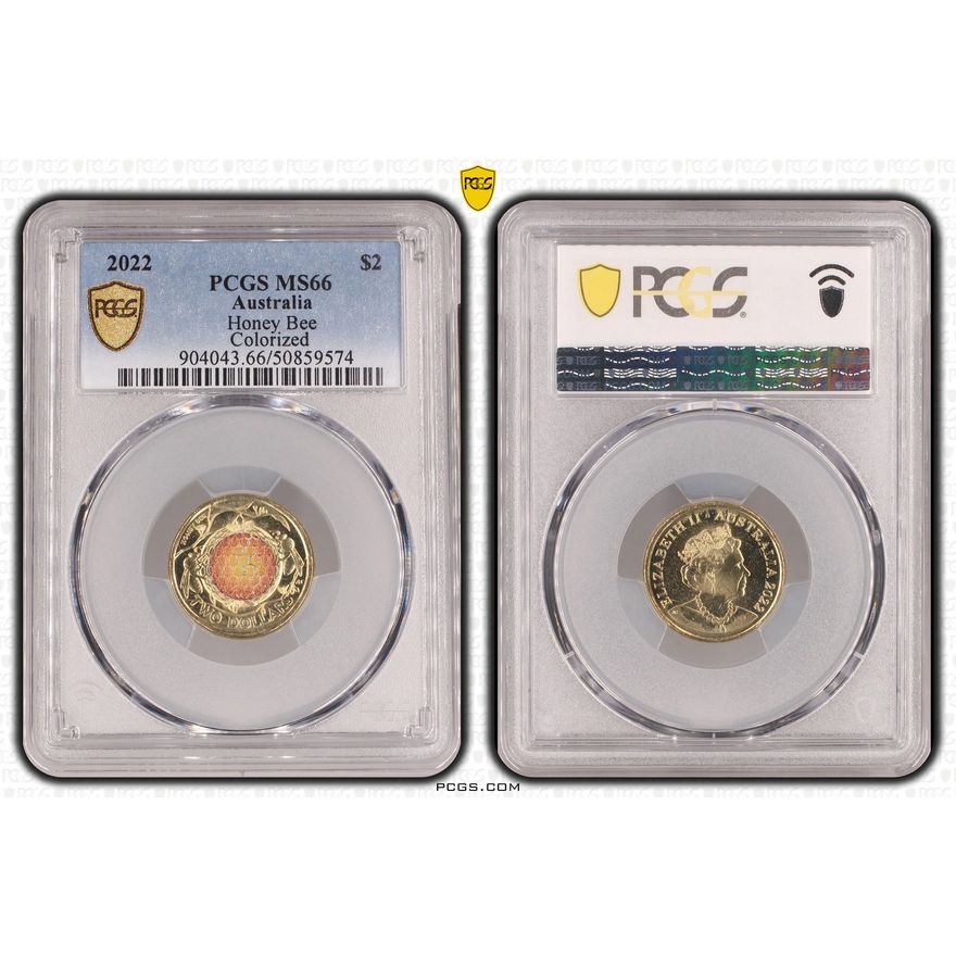 Honey Bee Colorized, Two Dollar, 2022, PCGS MS66