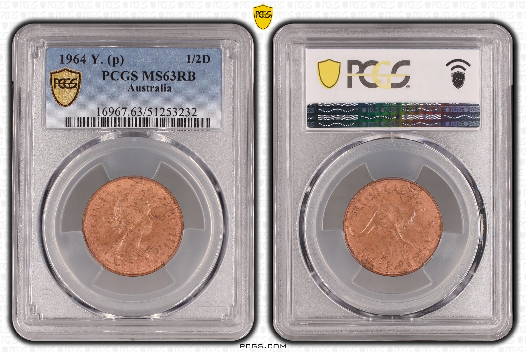 Elizabeth II, 1964 Y. (p), PCGS MS63RB