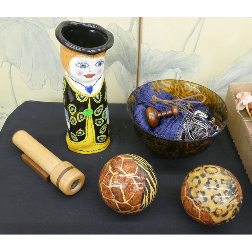 5pc Decorative Kaleidoscope and Vase etc.