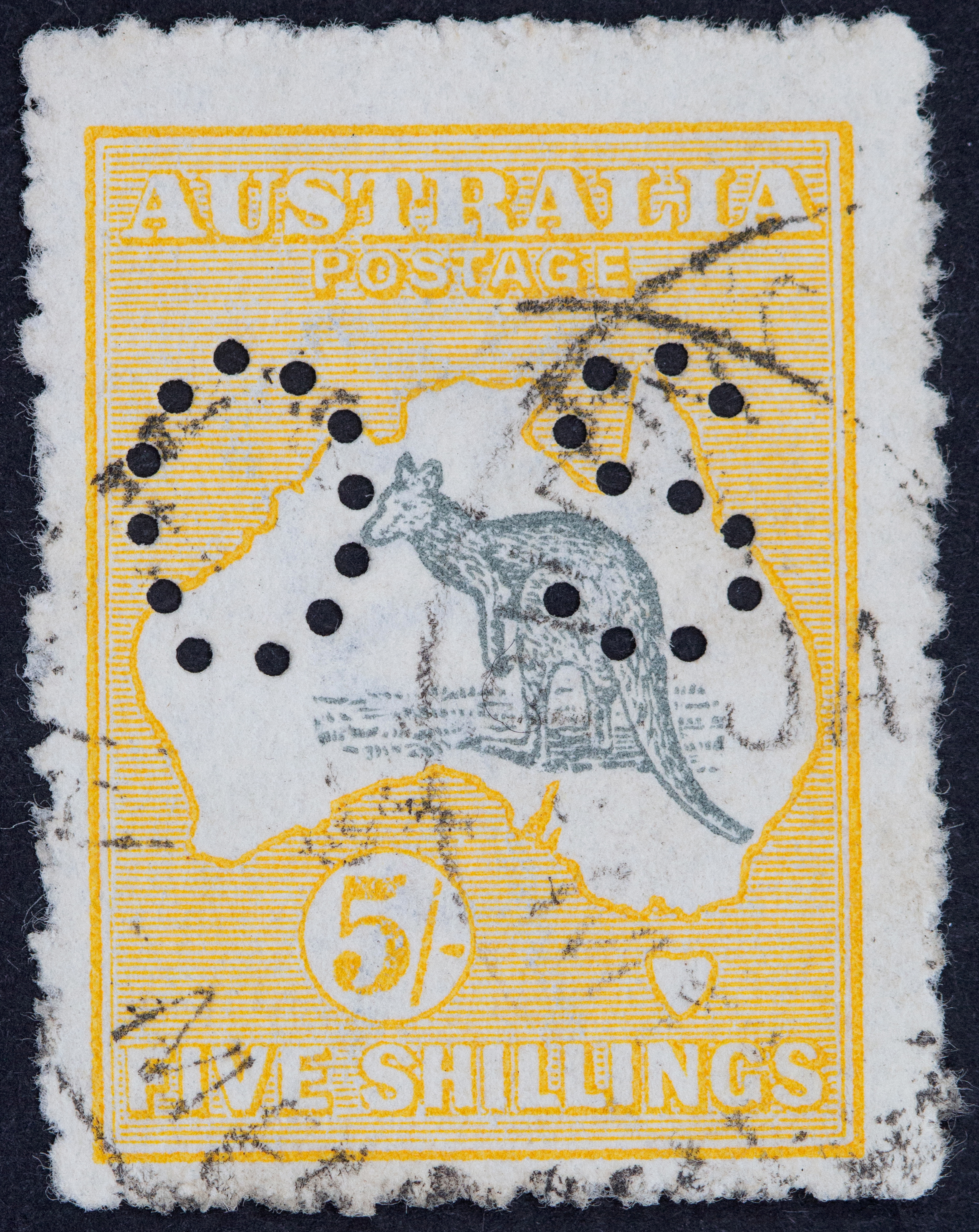 Second Watermark, Five Shillings, 1915, Good