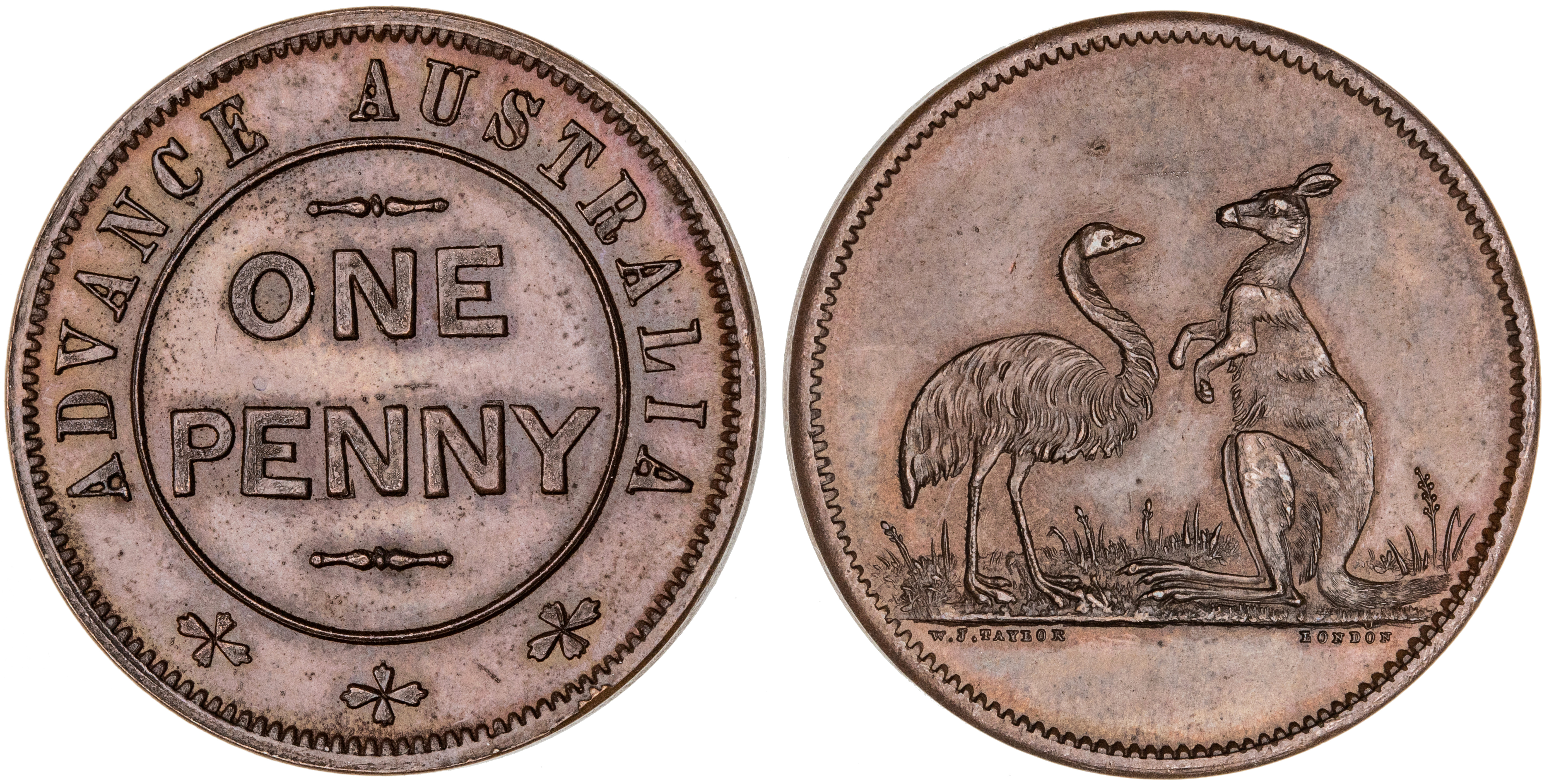 Melbourne, Victoria, W. J. Taylor, Penny, ND, aUNC