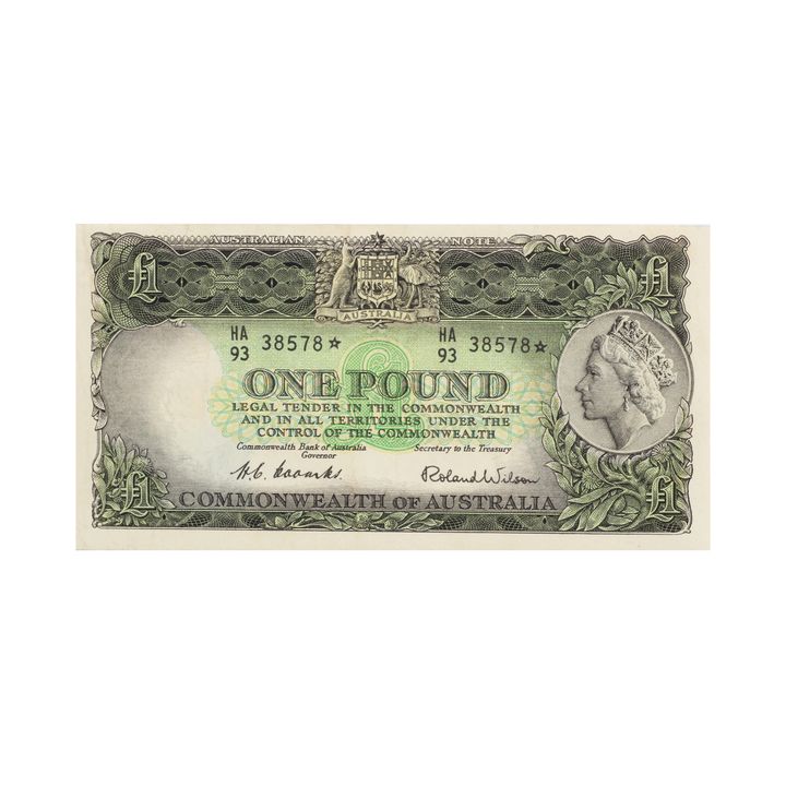 Star Replacement - Coombs/Wilson, One Pound, 1953 VF