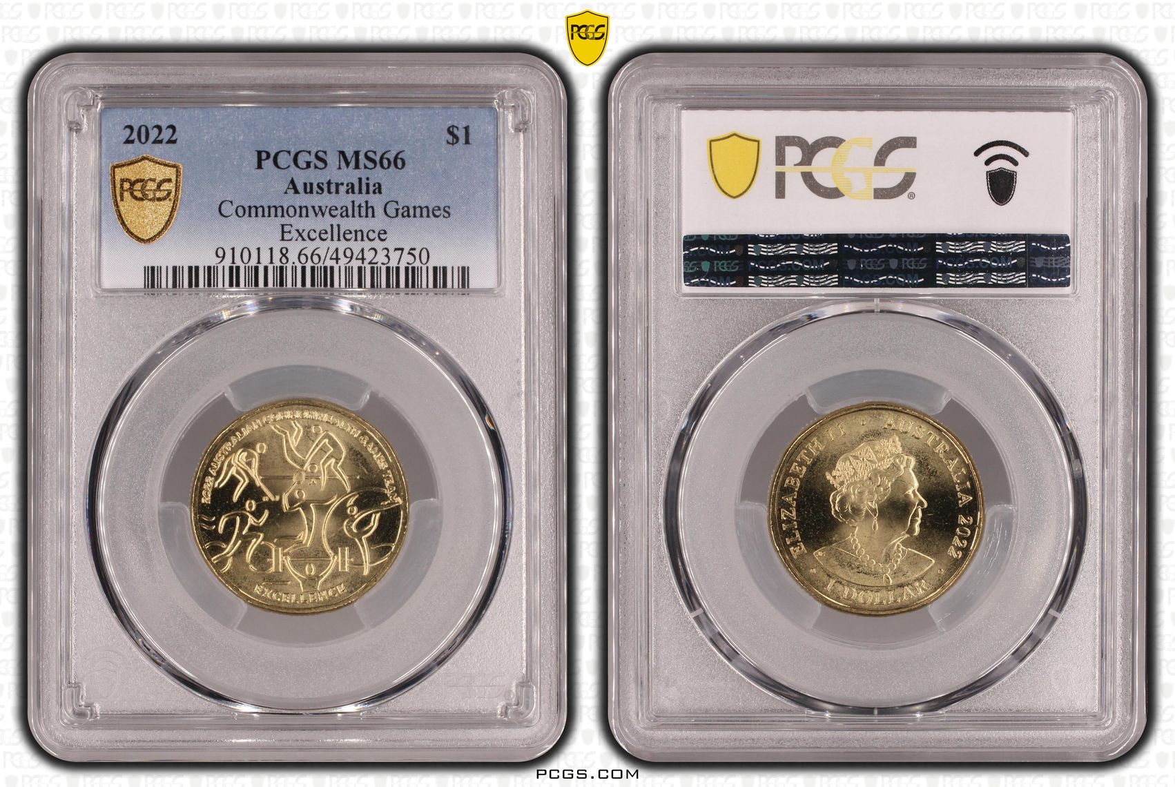 Commonwealth Games Excellence, One Dollar, 2022, PCGS MS66