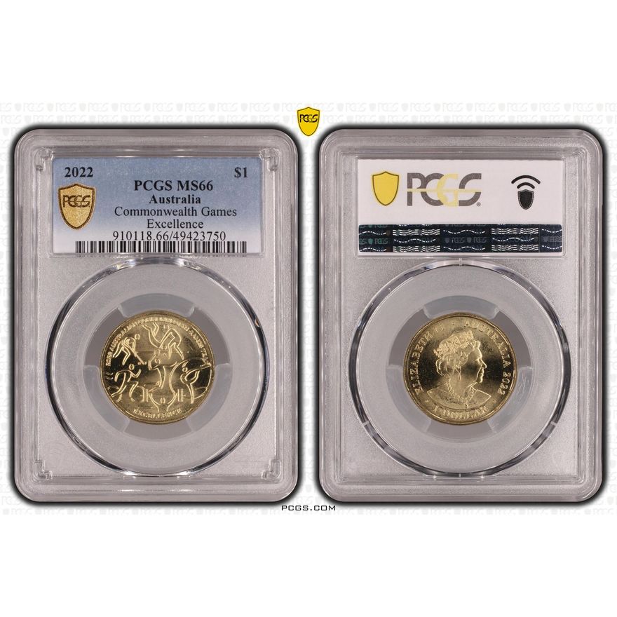 Commonwealth Games Excellence, One Dollar, 2022, PCGS MS66