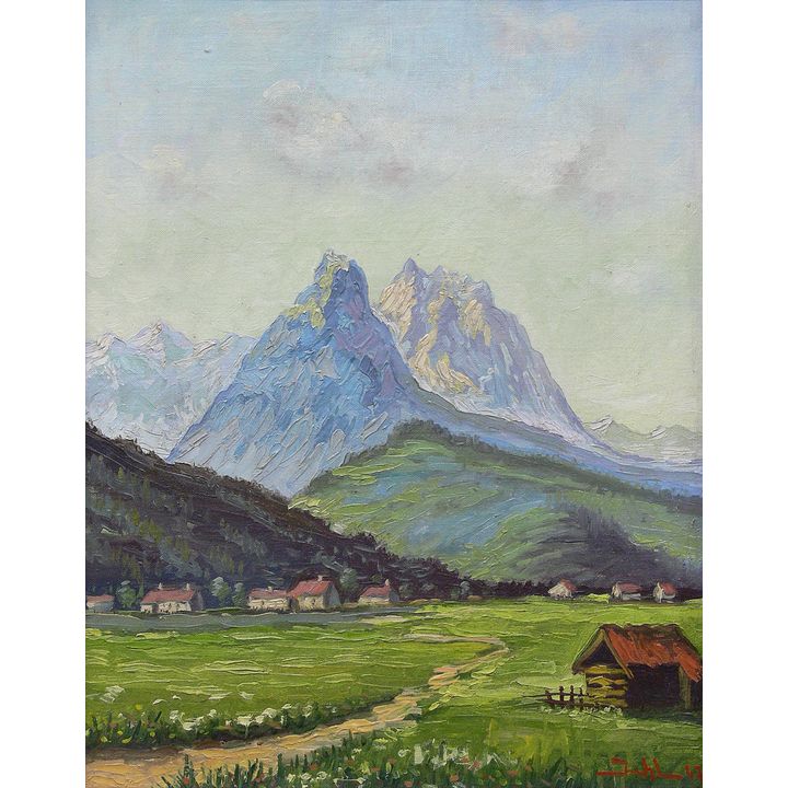 Władysław Jahl | Pejzaż alpejski, 1947 r.