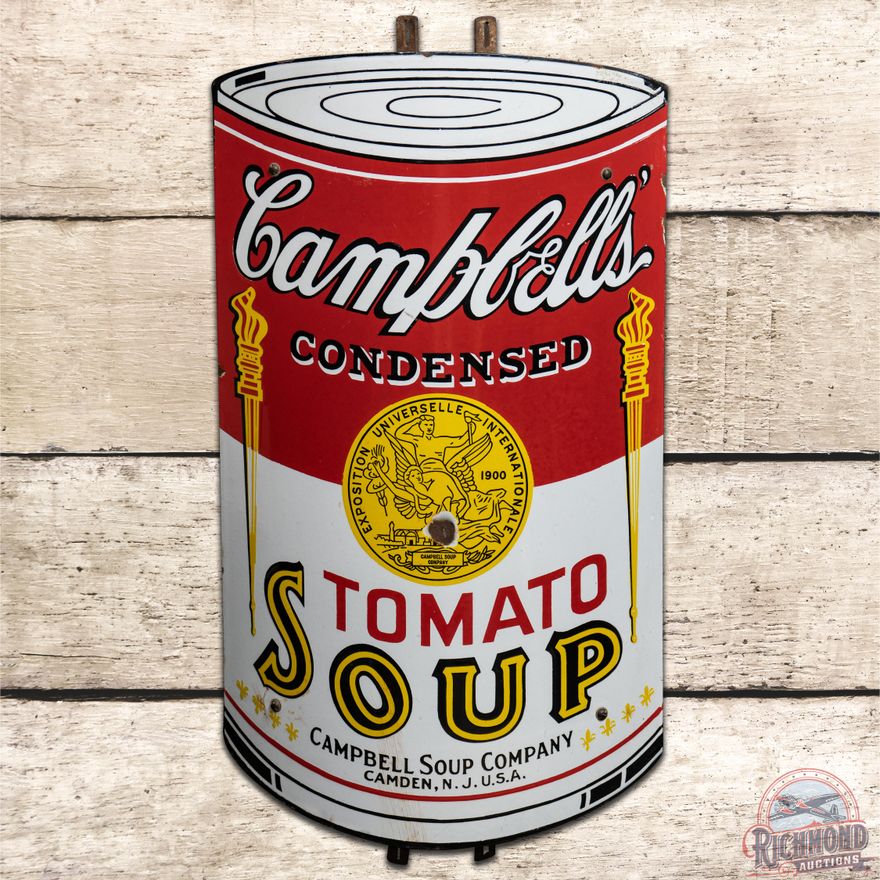 Campbell's Tomato Soup Curved SSP Sign w/ Bracket - 8.5