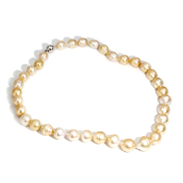 South Sea Pearl Necklace With 9 Carat Gold Ball Clasp