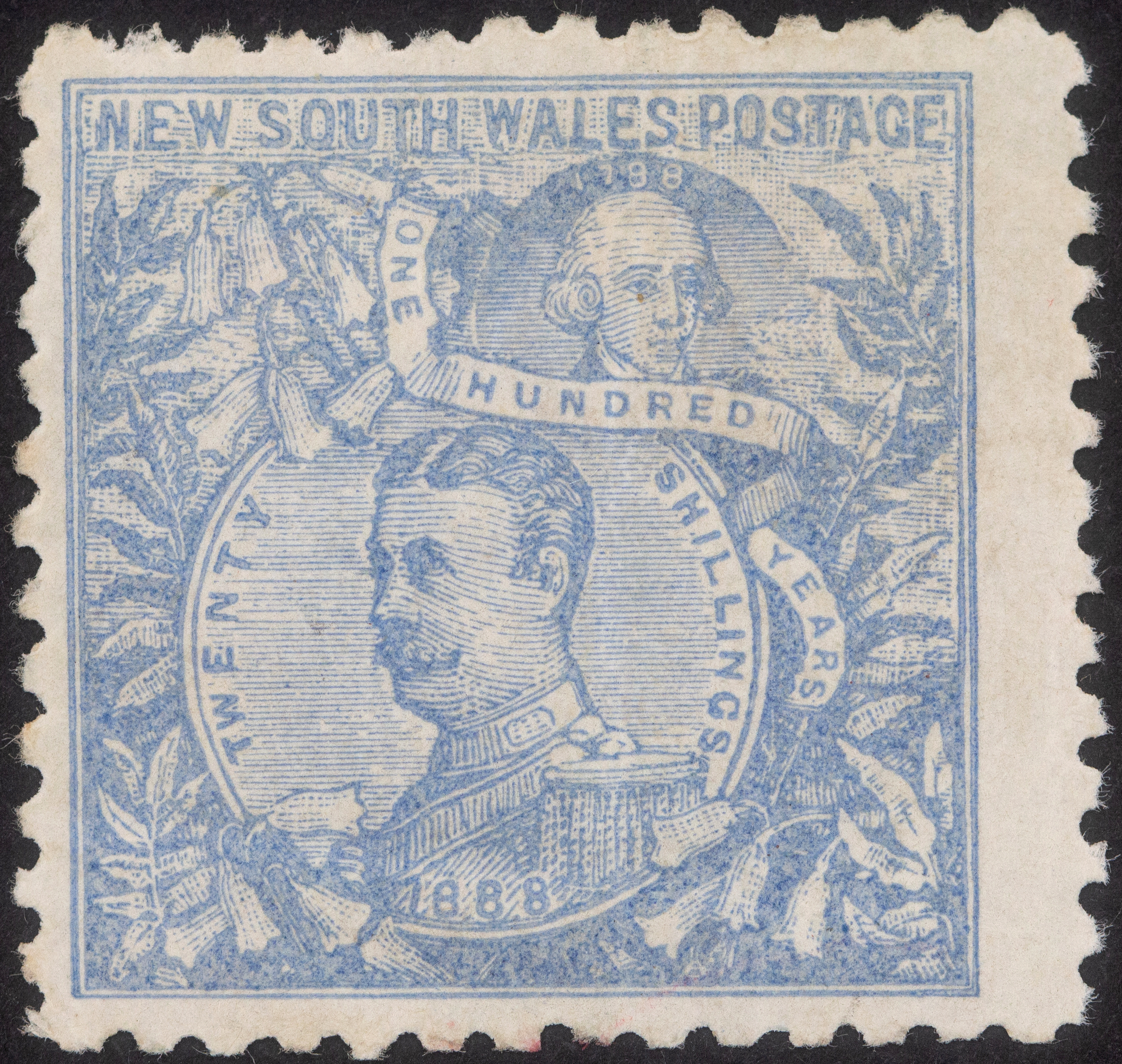 Twenty Shillings, Cobalt Blue, 1890, MH