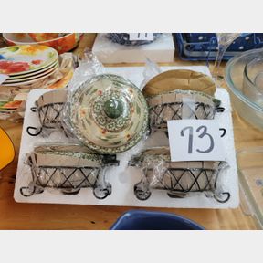 Small personal size baking dishes with heat racks
