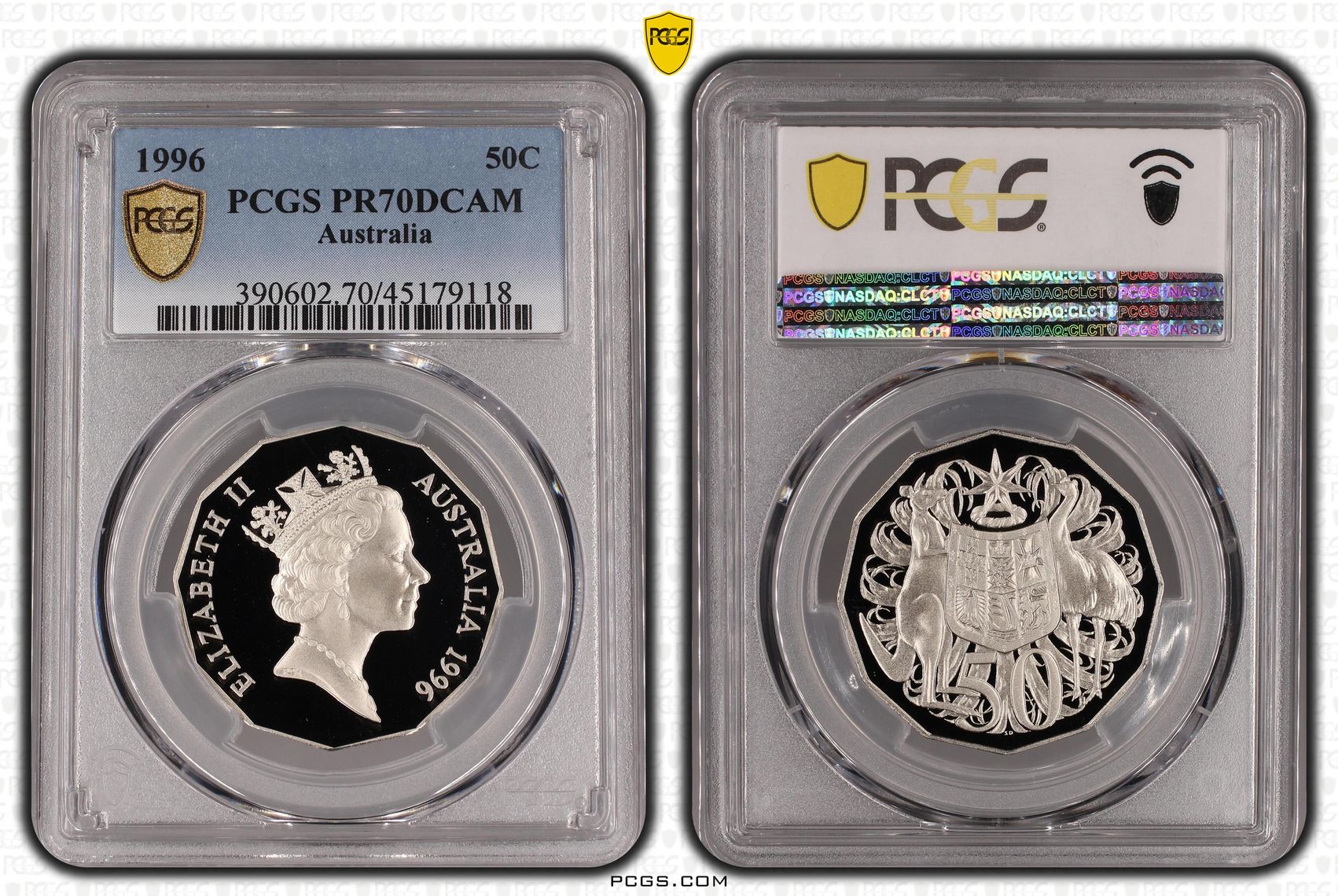 1996 Australia Fifty Cent, 50c PCGS - PR70DCAM POP 11/0 -118