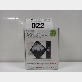 EMATIC AGT419 4K (ULTRAHD) QUAD CORE ANDROID TV BOX (GOOGLE CERTIFIED DSTV NOW NETFLIX)