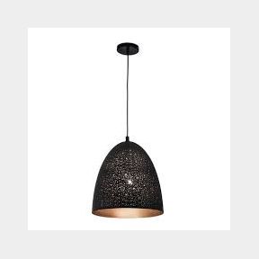 Bright Star Lighting Rounded Meshed Matt Black Domed Metal Cord Pendant | AS 51703/1266 B1 (S8)