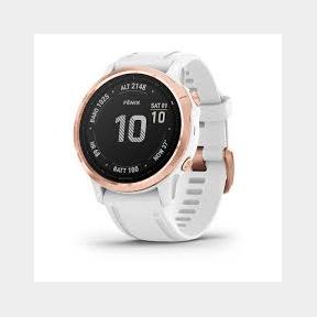 Garmin fenix 6S Pro Outdoor Smartwatch (42mm) - Rose Gold With White Band-51719/815 HV