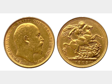 1905 EDWARD VII PERTH MINT GOLD SOVEREIGN
