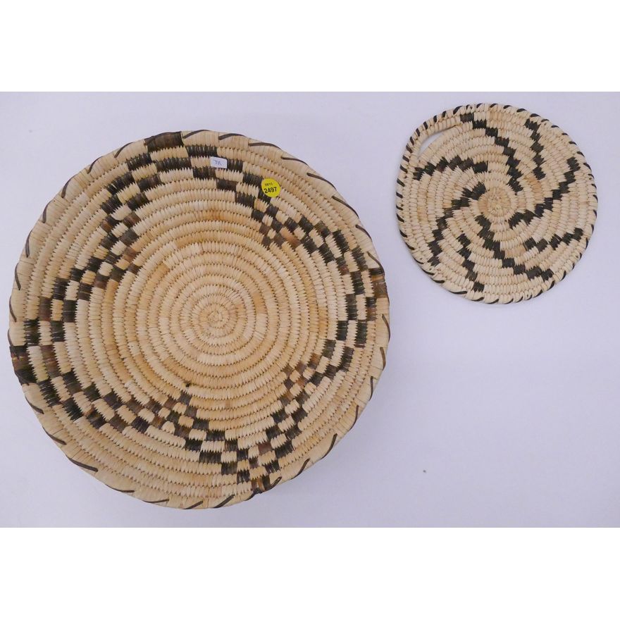 2pc Pima Indian Baskets- 8-13''