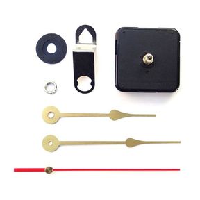 Replacement Clock Mechanism Silent Running Medium Shaft. Golden Arms |