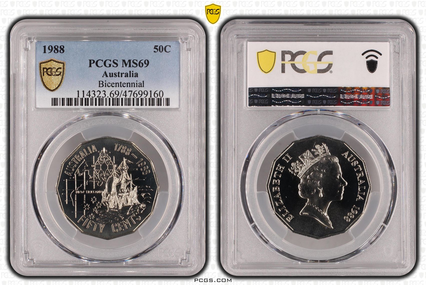 Bicentennial, Fifty Cent, 1988 POP Report 17/0, PCGS MS 69