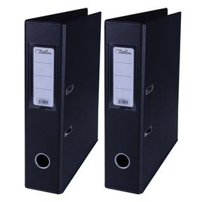Treeline Black PP Lever Arch File Pack of 2 |COVER DAMAGED