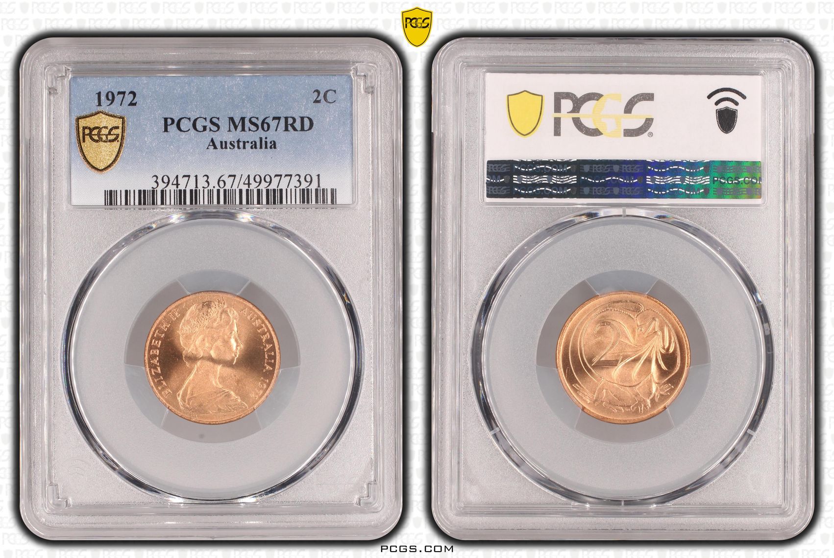 Two Cent, 1972, PCGS MS67RD