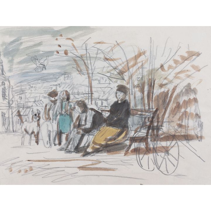 Juliusz Studnicki | Na ławce w parku, ok. 1966 r.