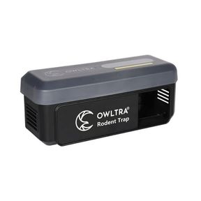OWLTRA OW-7 IN-/OUTDOOR ELECTRIC RODENT TRAP, INSTANT KILL MOUSE WITH WATERPROOF COVER, SOUND & LIGHT ALARM, AND BATTERIES OR USB
