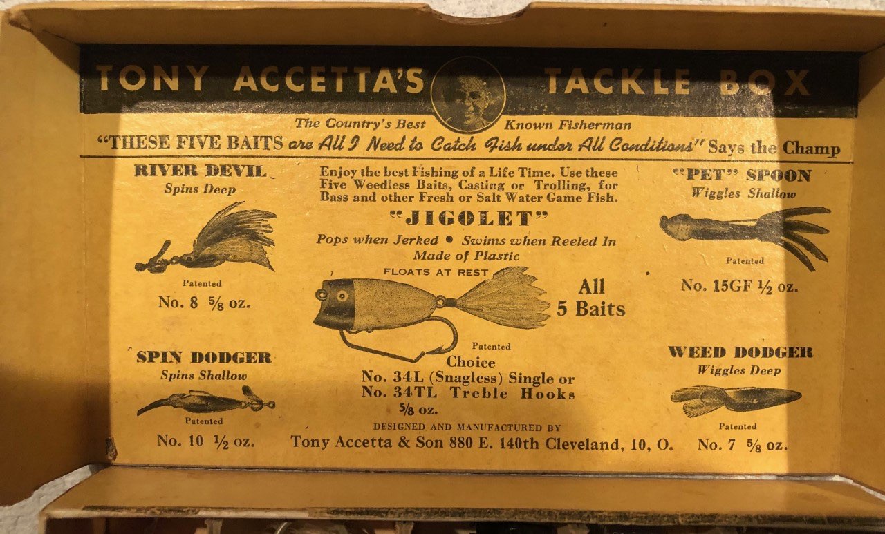 Vintage Tony Acсetta Tony Accetta Pet Spoon 15, 1/2oz Nickel / Yellow fishing  spoon #4108