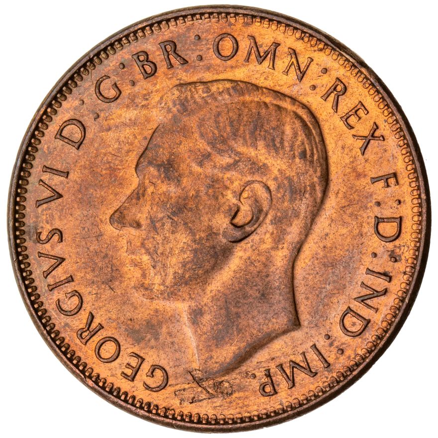 George VI, Halfpenny, 1941, CHU