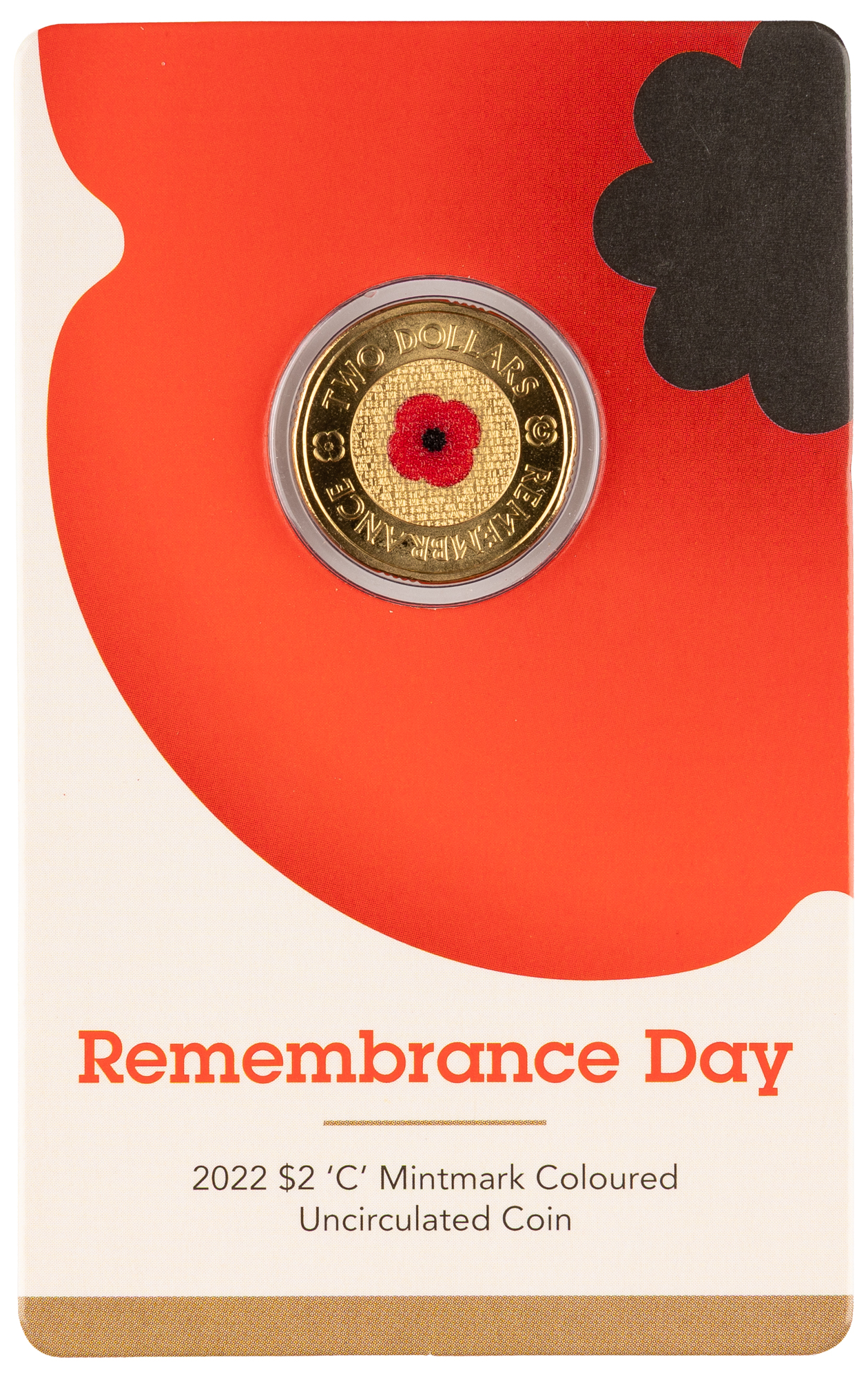 Elizabeth II, Remembrance Day Red Poppy 10TH Anniversary, Two Dollars, 2022-C, UNC