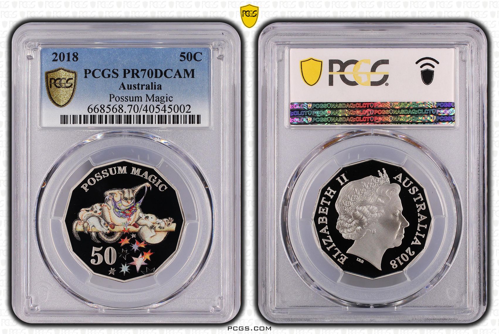 330 · 2018 Australia Fifty Cent, 50c Possum Magic PCGS - PR70DCAM POP 14/0 -002