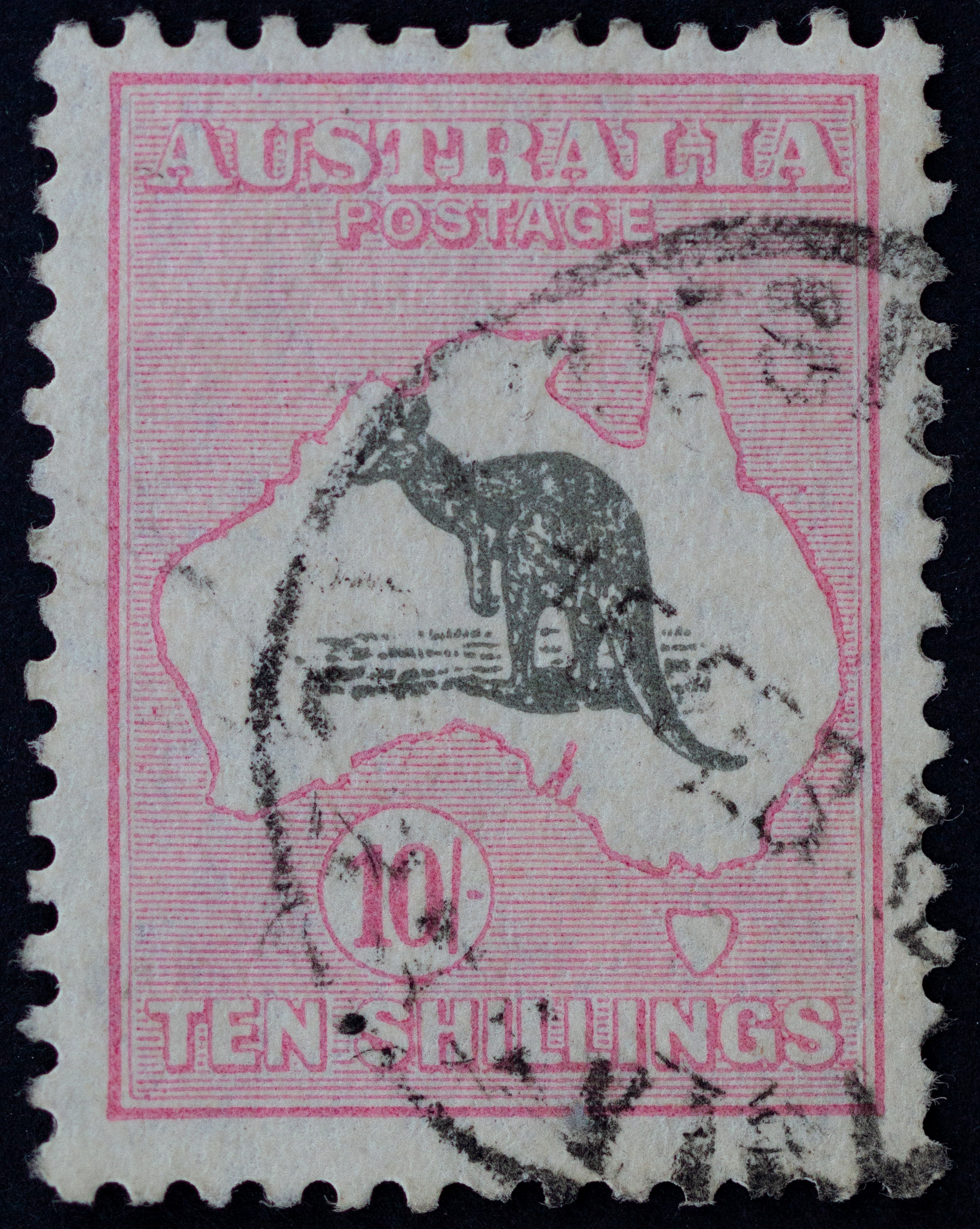 389 · Small Multiple Watermark, Ten Shillings, 1929, Fine