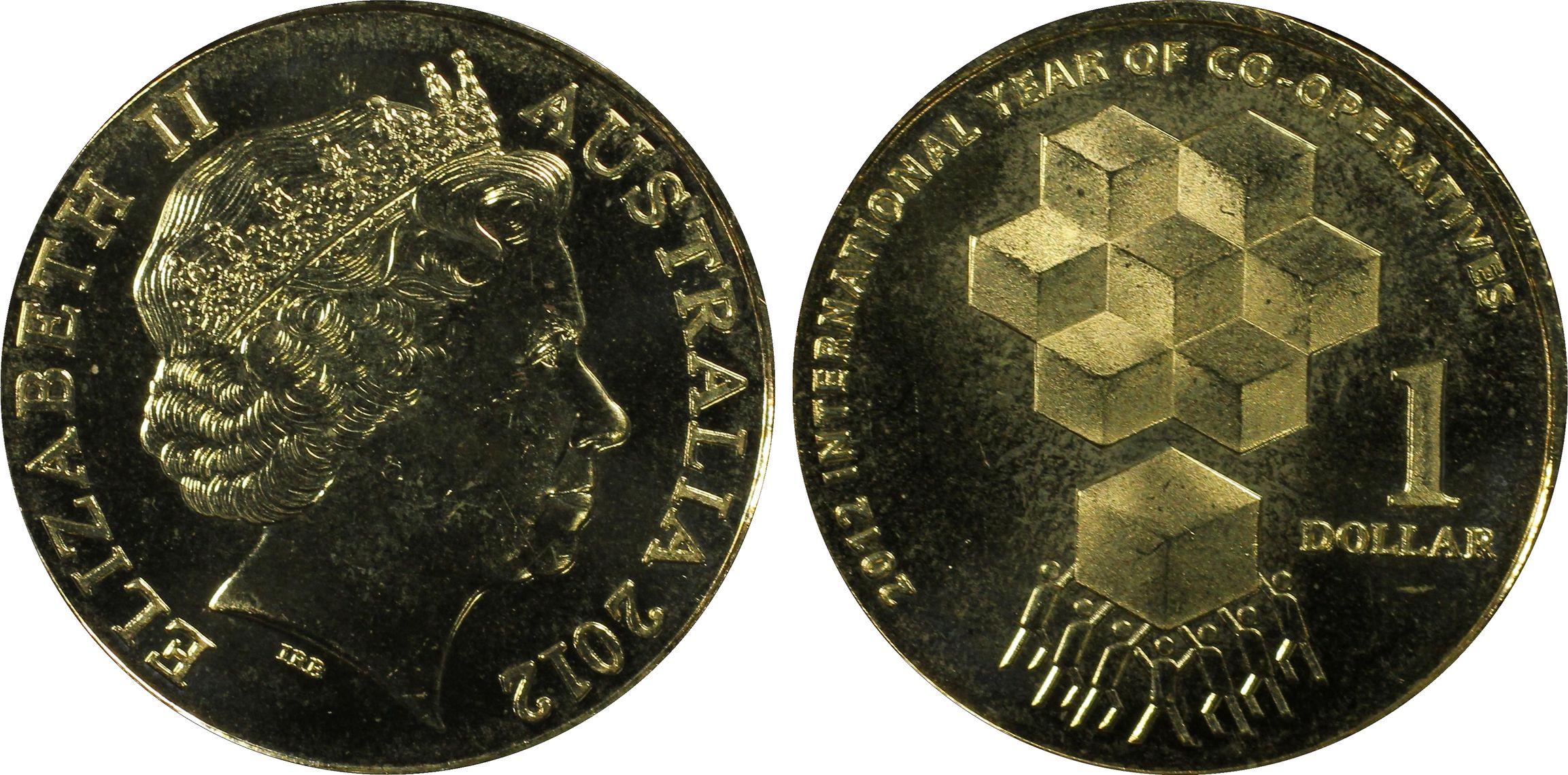 Elizabeth II, Year of Co-Operatives, One Dollar, 2012, PCGS MS66