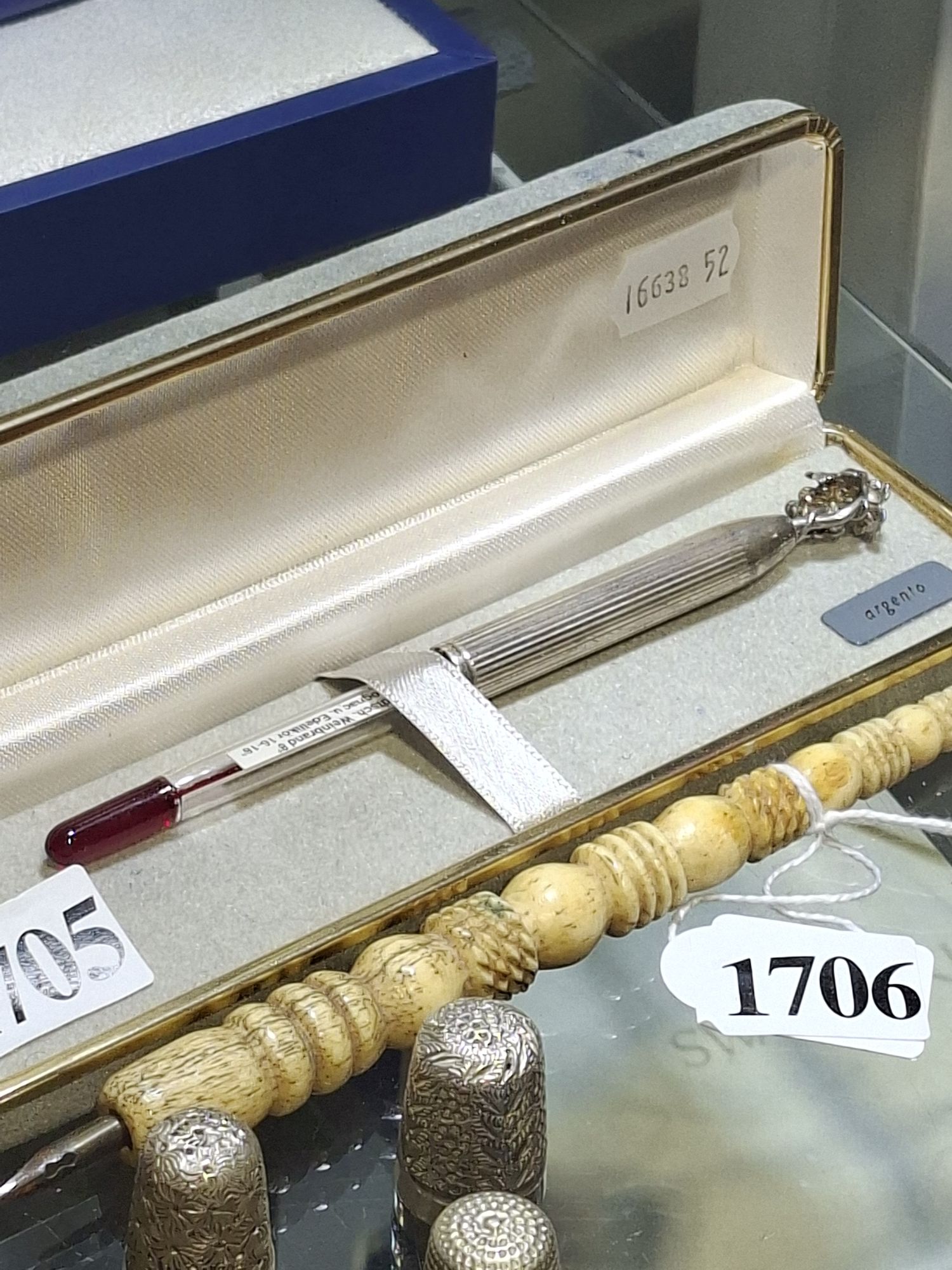 Sterling Silver Cased Thermometer