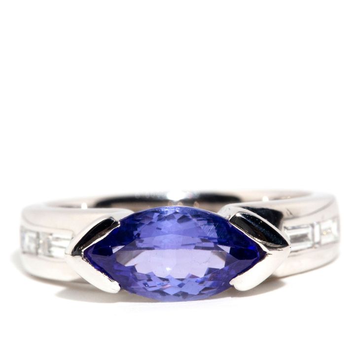 18 Carat Tanzanite and Diamond Ring,