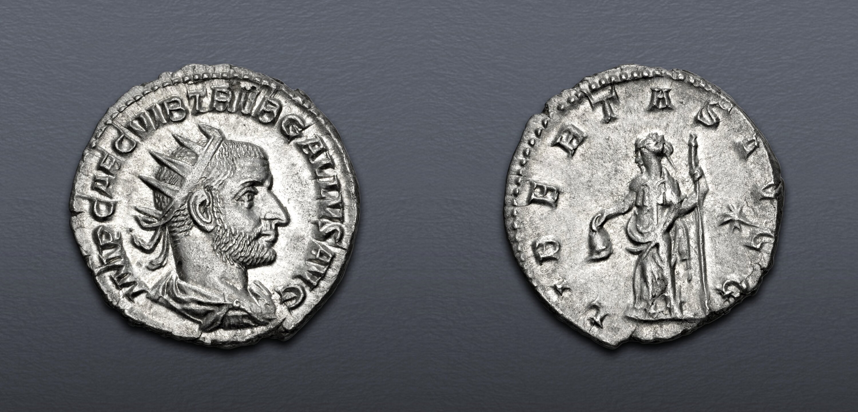 Trebonianus Gallus. AD 251-253. AR Antoninianus (20mm, 3.51 g, 12h ...