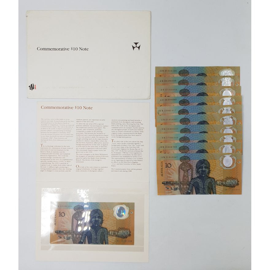 Aus. Bicent. $10 Notes (x11)