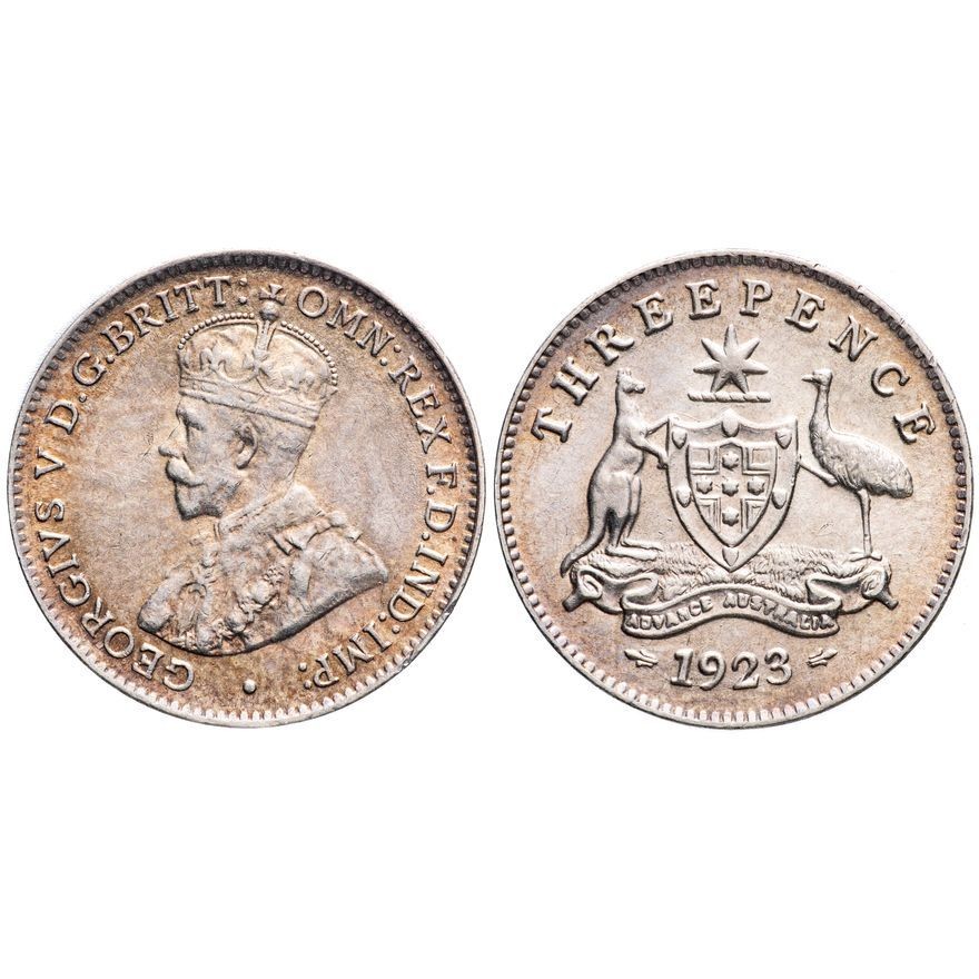 1923 Threepence About EF