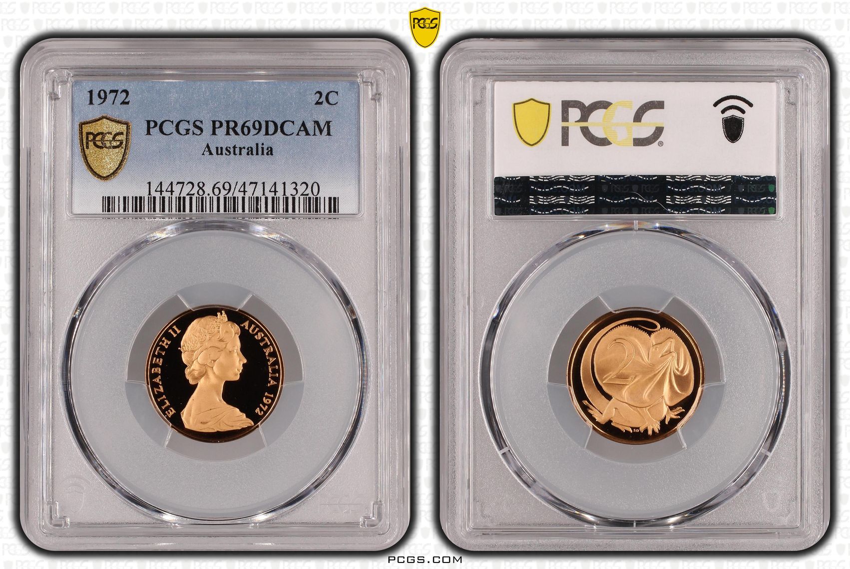 Elizabeth II, Two Cent, 1972, PCGS PR69DCAM