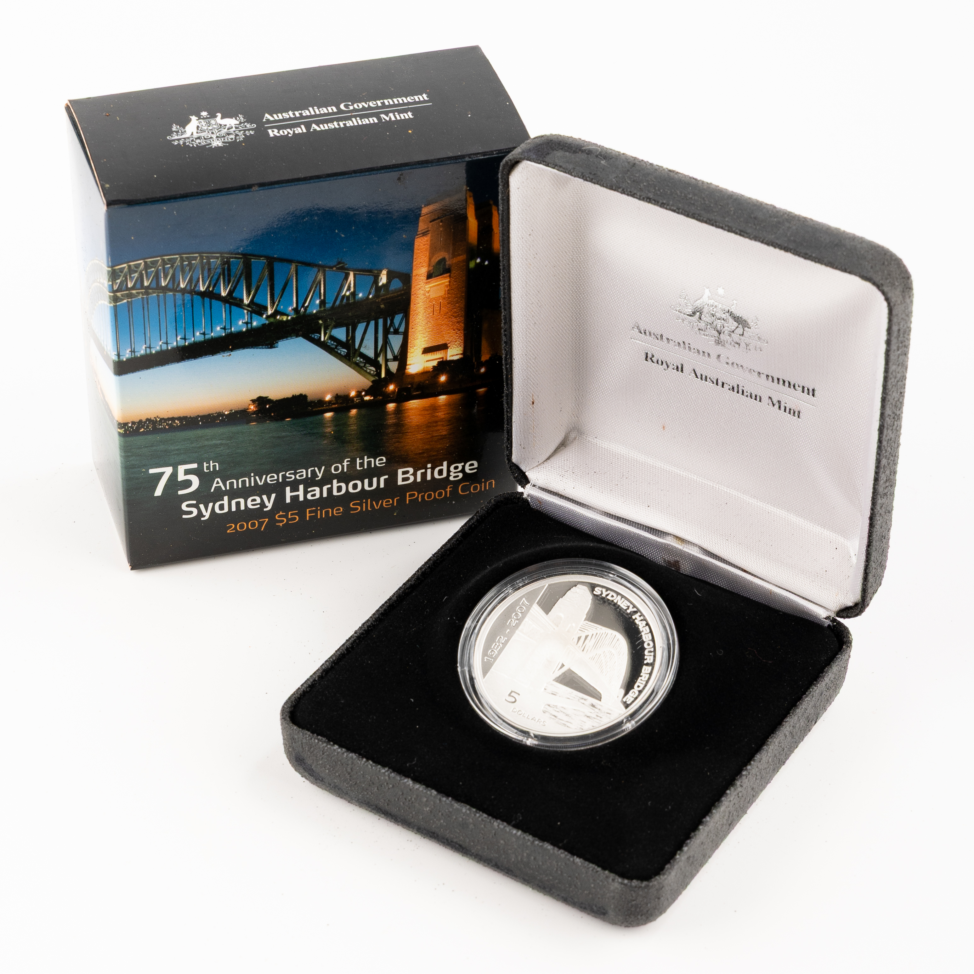 75 · Elizabeth II, 75TH Anniversary of the Sydney Harbour Bridge, Five Dollars, 2007,  FDC