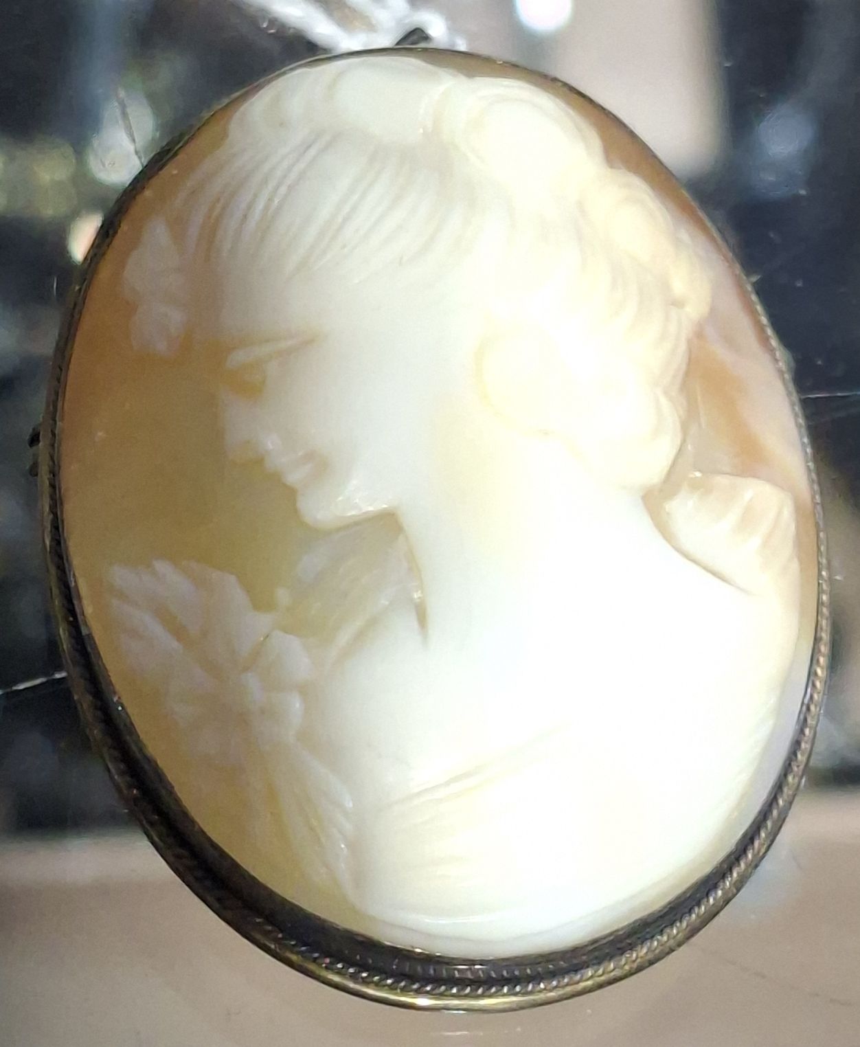 Sterling Silver Cameo Brooch
